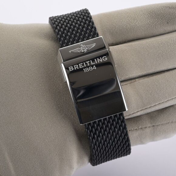 Breitling SuperOcean Heritage II A13313 Black Chronograph 44mm Watch Full Set - Picture 4 of 13